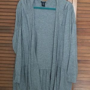 Torrid open front, hooded cardigan